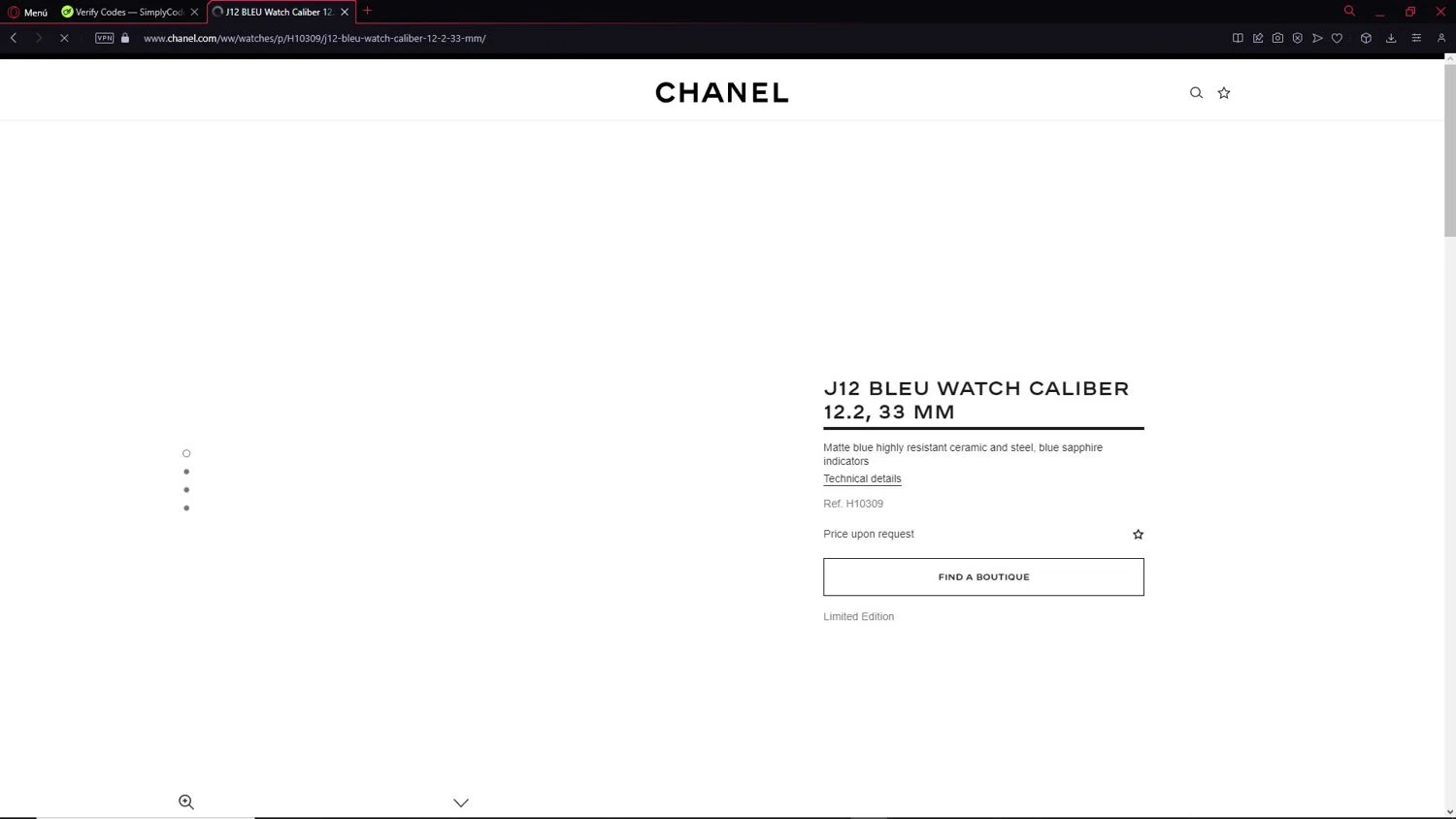 Chanel promo code screenshot showing code Fade62 applied at Chanel checkout page. Uploaded by SimplyCodes community member DEMON9 on Apr 4, 2025