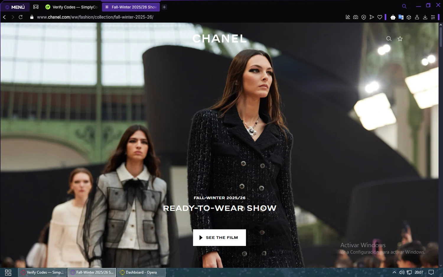 Chanel promo code screenshot showing code Mode45 applied at Chanel checkout page. Uploaded by SimplyCodes community member FrugalSaver5213 on Apr 8, 2025
