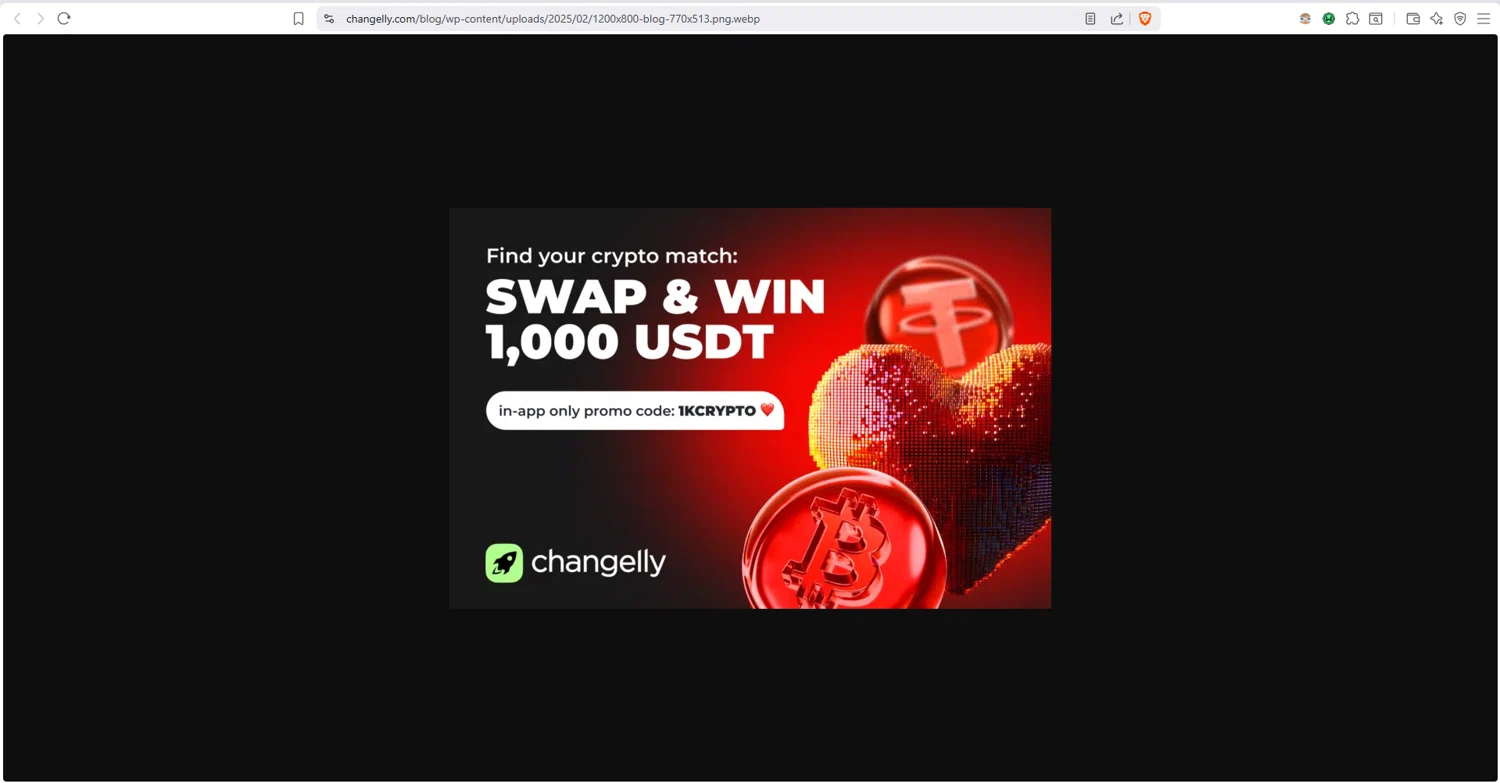 Changelly checkout page showing Changelly promo code box | Screenshot taken by SimplyCodes community member on Feb 10, 2026