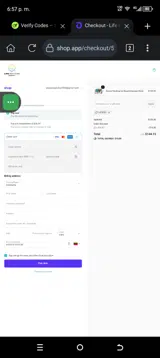 LIFECE7 coupon verification screenshot