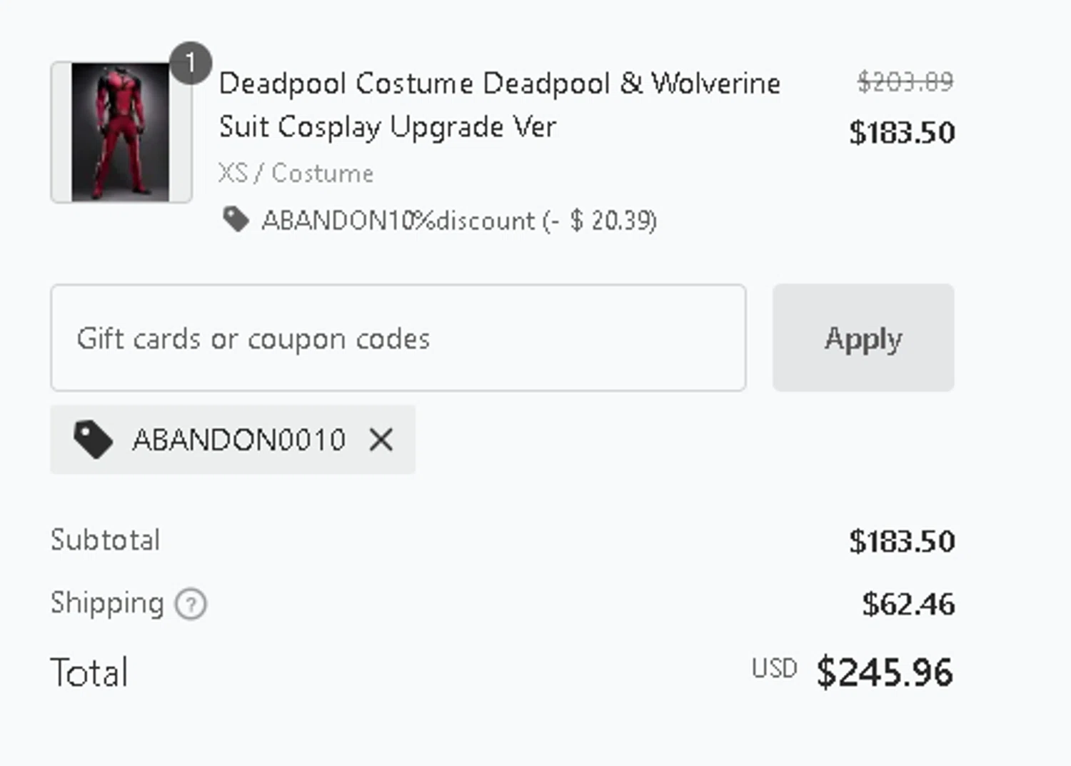 Chaorenbuy promo code screenshot showing code ABANDON0010 applied at Chaorenbuy checkout page. Uploaded by SimplyCodes community member SavvySaver8651 on Feb 4, 2025