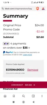 EO10N490EO coupon verification screenshot