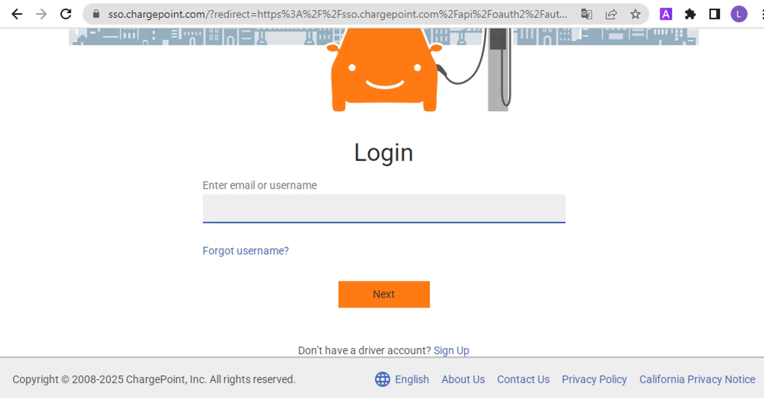 Charge Point checkout page showing Charge Point promo code box | Screenshot taken by SimplyCodes community member on Feb 4, 2025