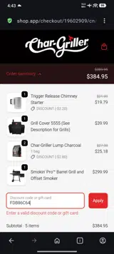FDB86C64 coupon verification screenshot