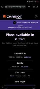 ECLUBCHARIOT39 coupon verification screenshot