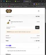 Charles Chips coupon verification screenshot