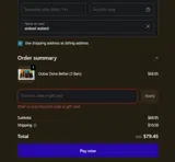 WELCOMEBACK coupon verification screenshot