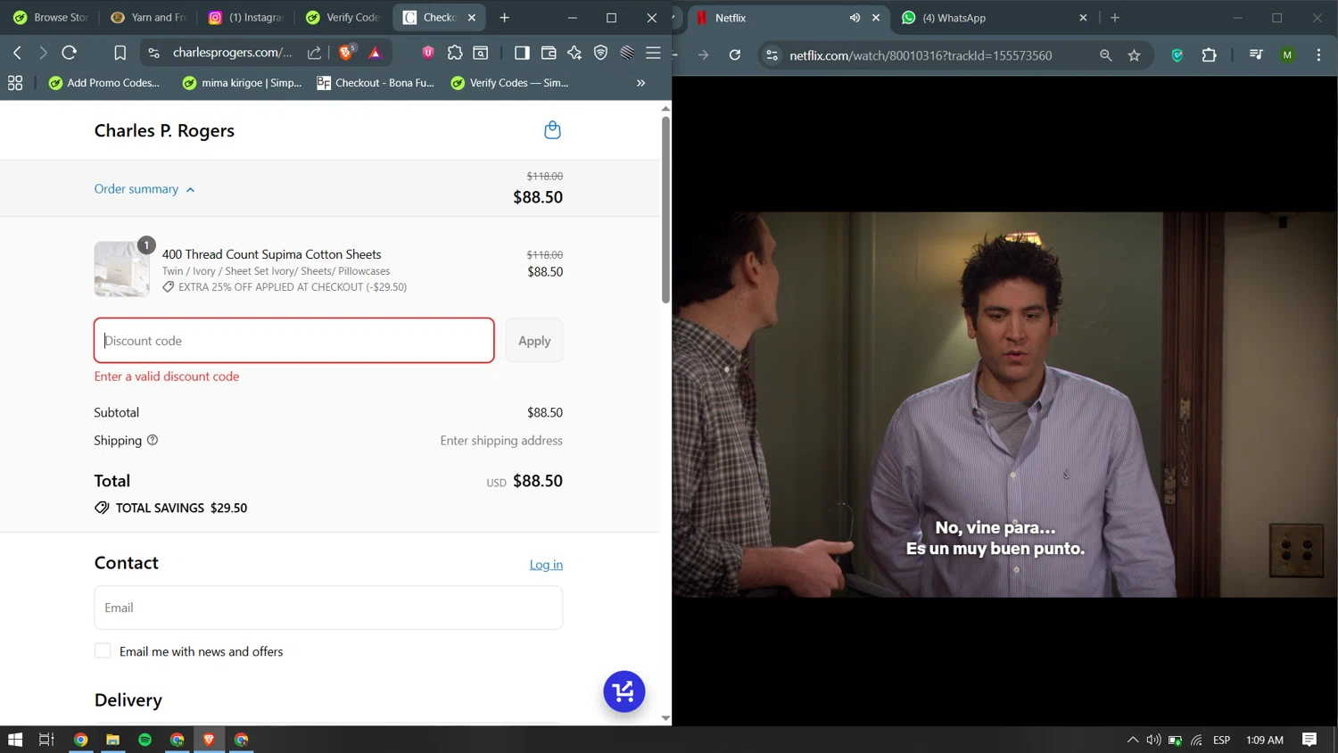Charles P. Rogers coupon code screenshot showing code 50GIFT applied at Charles P. Rogers checkout page. Uploaded by SimplyCodes community member becomeaware on Aug 13, 2025