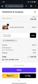 leonardo500 coupon verification screenshot