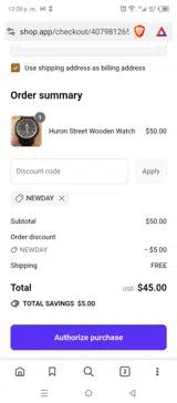 NEWDAY coupon verification screenshot