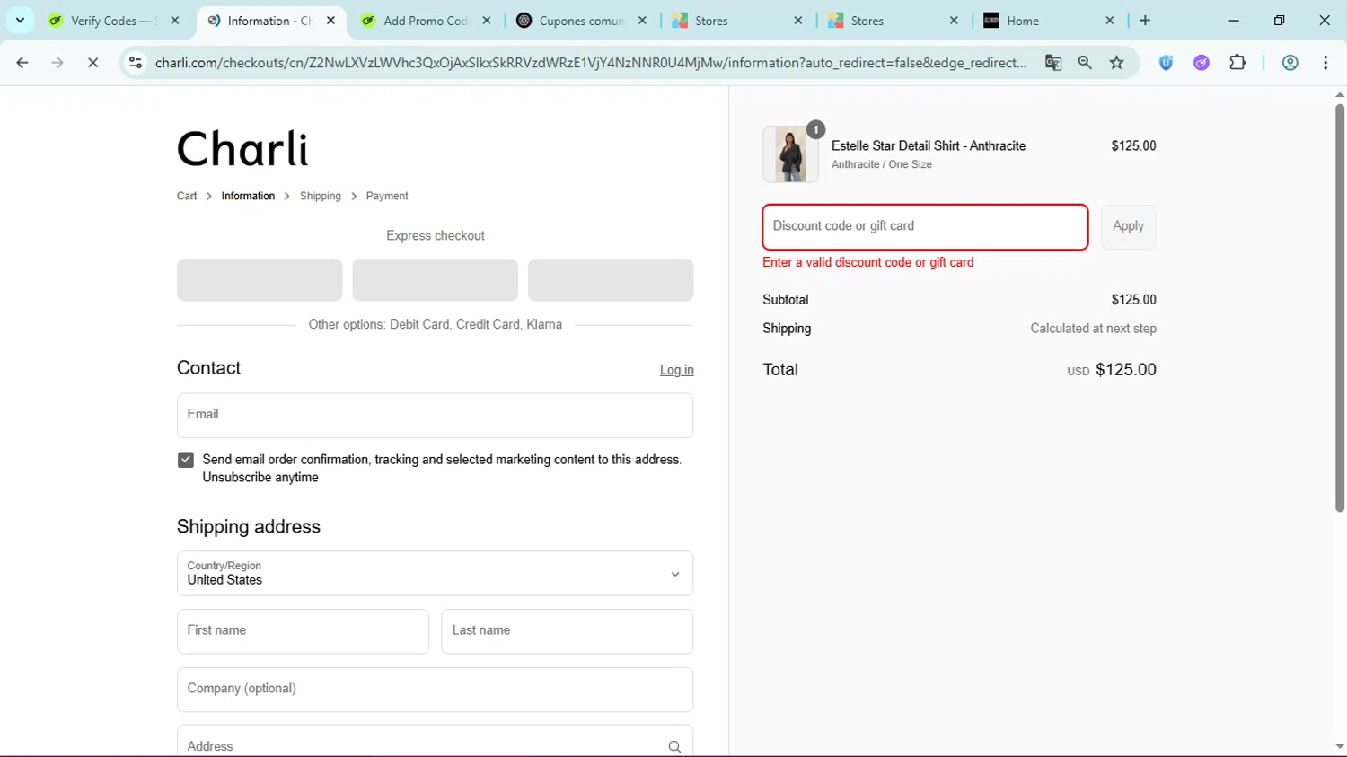 Charli UK promo code screenshot showing code WELCOMEBACK20 applied at Charli UK checkout page. Uploaded by SimplyCodes community member Simpsince95 on Jun 18, 2025