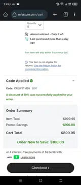 Charlotte FC coupon verification screenshot