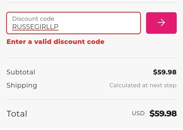 Charlotte Russe checkout page showing Charlotte Russe discount code box | Screenshot taken by SimplyCodes community member on Apr 12, 2021
