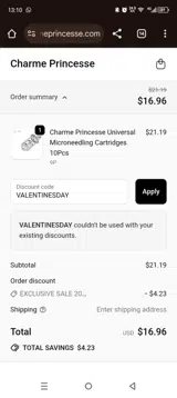 VALENTINESDAY coupon verification screenshot