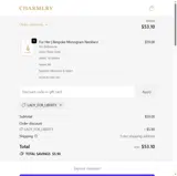 Charmlry coupon verification screenshot