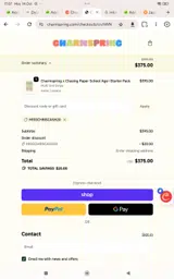 Charmspring coupon verification screenshot
