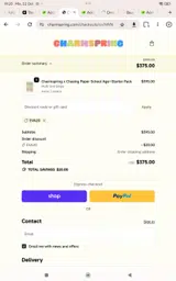 Charmspring coupon verification screenshot