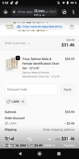 LARA coupon verification screenshot