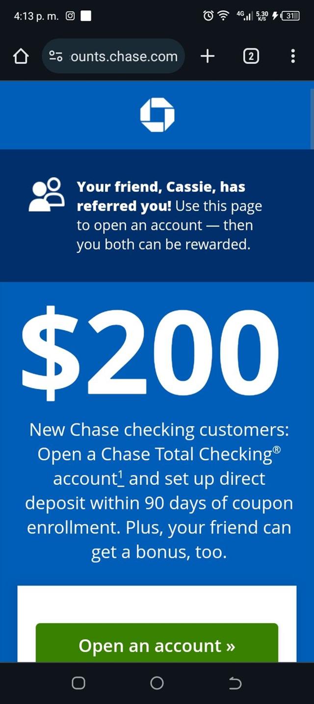 Chase.com checkout page showing Chase.com coupon code box | Screenshot taken by SimplyCodes community member on Dec 29, 2023