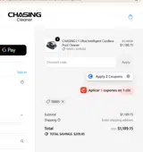 Chasing coupon verification screenshot