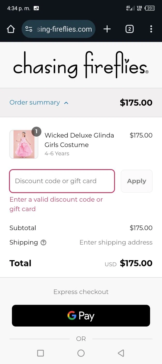 Chasing Fireflies promo code screenshot showing code EXTRA25 applied at Chasing Fireflies checkout page. Uploaded by SimplyCodes community member CARLOSSLIM on Jul 10, 2025
