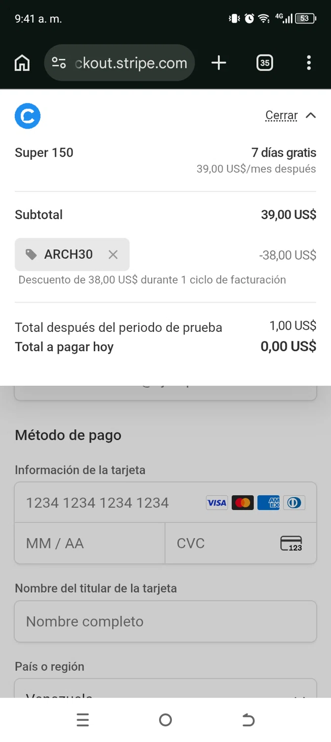 Chatfuel promo code screenshot showing code arch30 applied at Chatfuel checkout page. Uploaded by SimplyCodes community member Ryan_Garcia on Feb 12, 2026