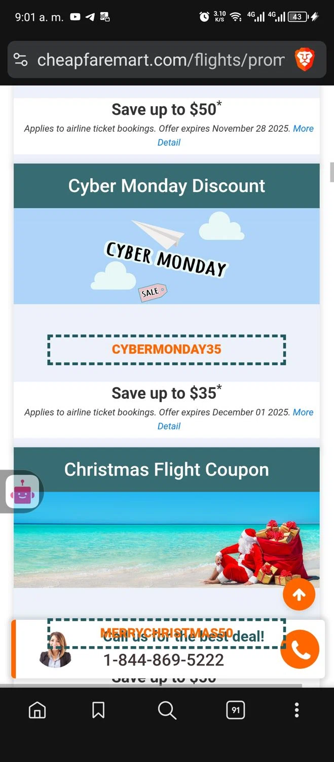 Cheapfaremart promo code screenshot showing code CYBERMONDAY35 applied at Cheapfaremart checkout page. Uploaded by SimplyCodes community member BrilliantGuardian2105 on Nov 14, 2025