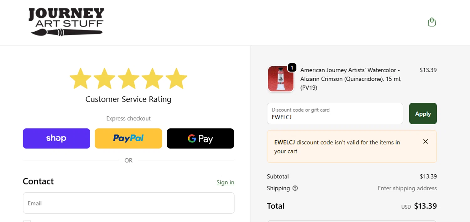 Cheap Joe's coupon code screenshot showing code EWELCJ applied at Cheap Joe's checkout page. Uploaded by SimplyCodes community member Stun222 on Oct 24, 2025
