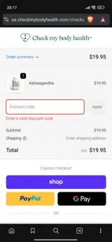 BYEBLOAT15 coupon verification screenshot