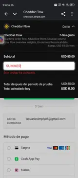 SUMMER coupon verification screenshot
