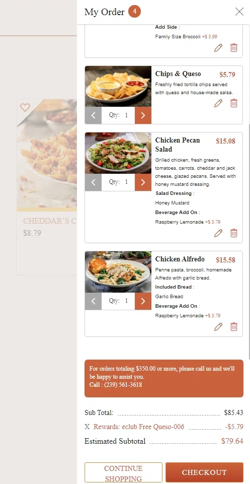 Cheddar's Scratch Kitchen checkout page showing Cheddar's Scratch Kitchen promo code box | Screenshot taken by SimplyCodes community member on Oct 7, 2020