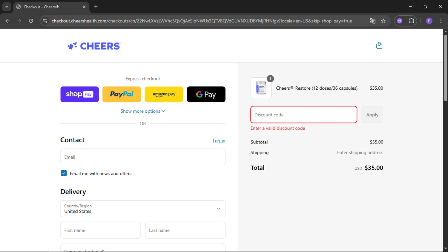 Cheers promo code screenshot showing code July4 applied at Cheers checkout page. Uploaded by SimplyCodes community member satoru on Jul 8, 2025