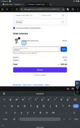 earlybird coupon verification screenshot