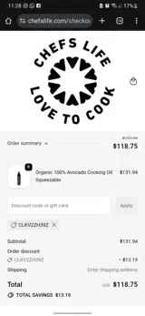 CLKV2ZH39Z coupon verification screenshot