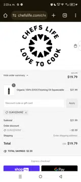 CLKV2ZH39Z coupon verification screenshot