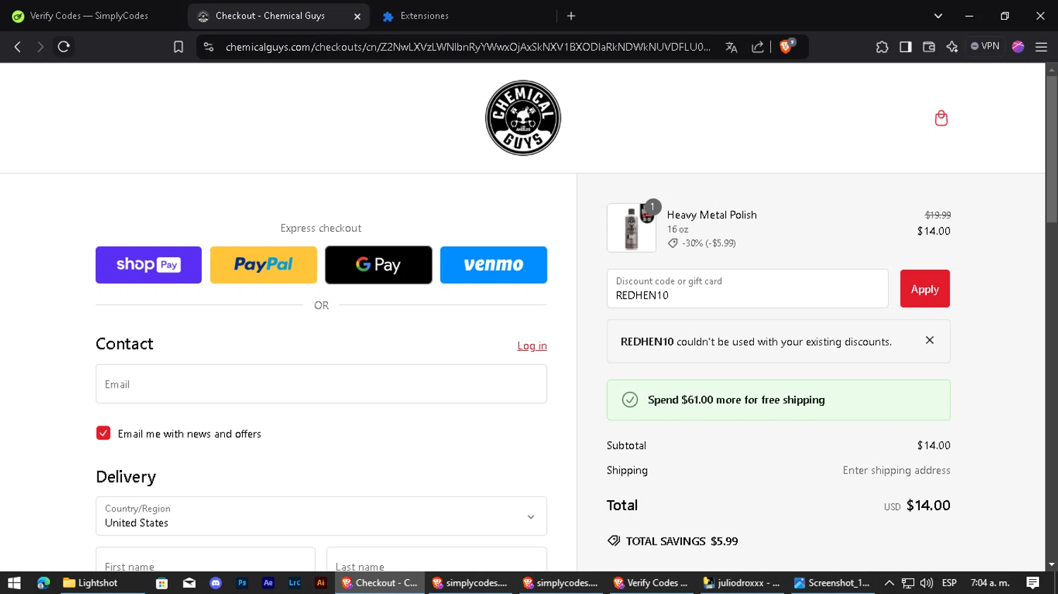 how to use Chemical Guys coupons