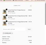 Cherie Kay coupon verification screenshot
