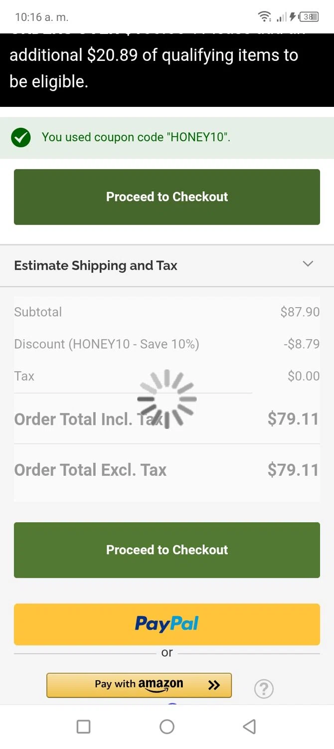 Chess.com promo code screenshot showing code HONEY10 applied at Chess.com checkout page. Uploaded by SimplyCodes community member tumiedo on Dec 2, 2025