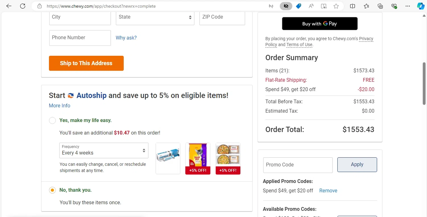 Chewy Promo Codes 20 Off Coupons in August 2025 SimplyCodes