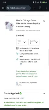 CAPITALONE coupon verification screenshot