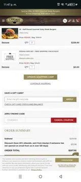COMEBACK coupon verification screenshot