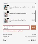 Chic by Ally B coupon verification screenshot