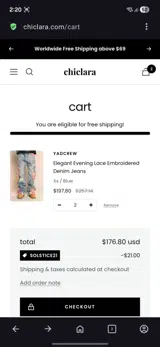 Chiclara coupon verification screenshot