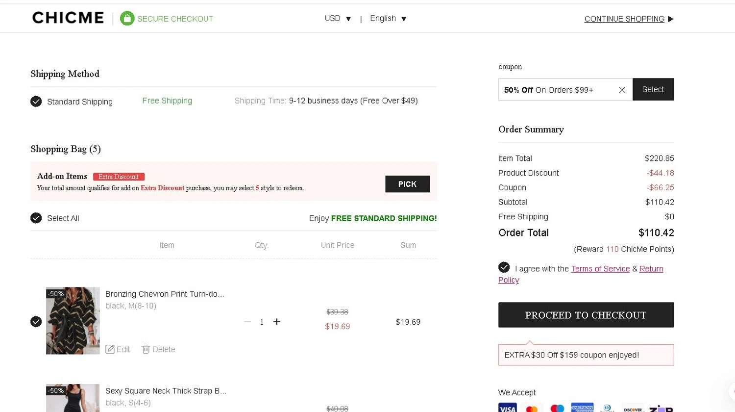 ChicMe coupon code screenshot showing code lday50 applied at ChicMe checkout page. Uploaded by SimplyCodes community member LAMINEJAMAL on Aug 26, 2025