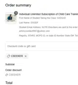 CSEEKER coupon verification screenshot
