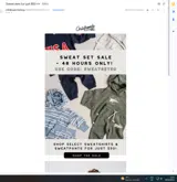 sweatset50 coupon verification screenshot