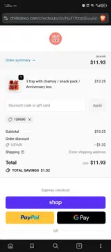 10PARI coupon verification screenshot