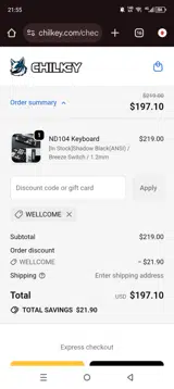 Chilkey coupon verification screenshot