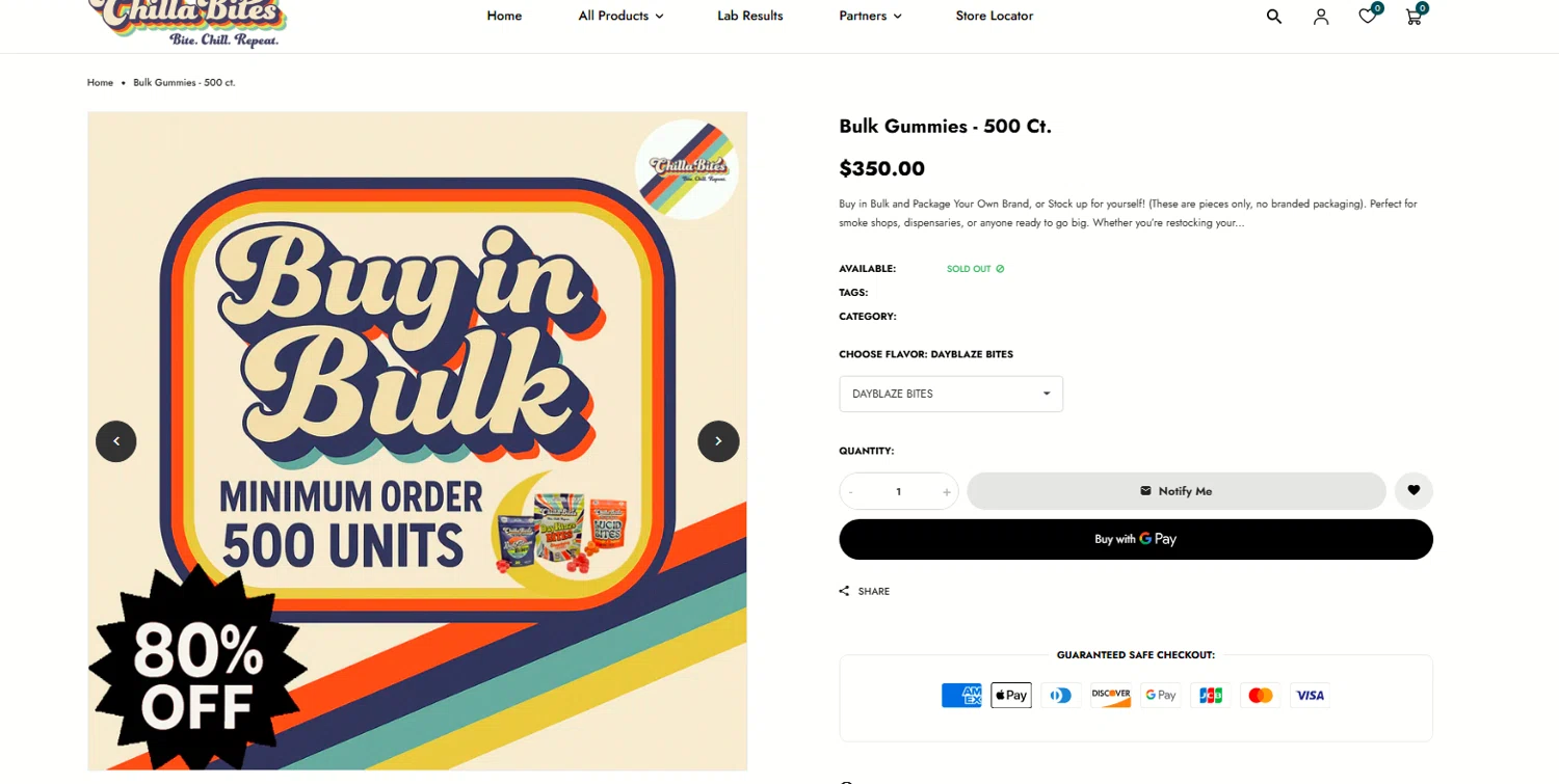 ChillaBites checkout page showing ChillaBites promo code box | Screenshot taken by SimplyCodes community member on Sep 23, 2025