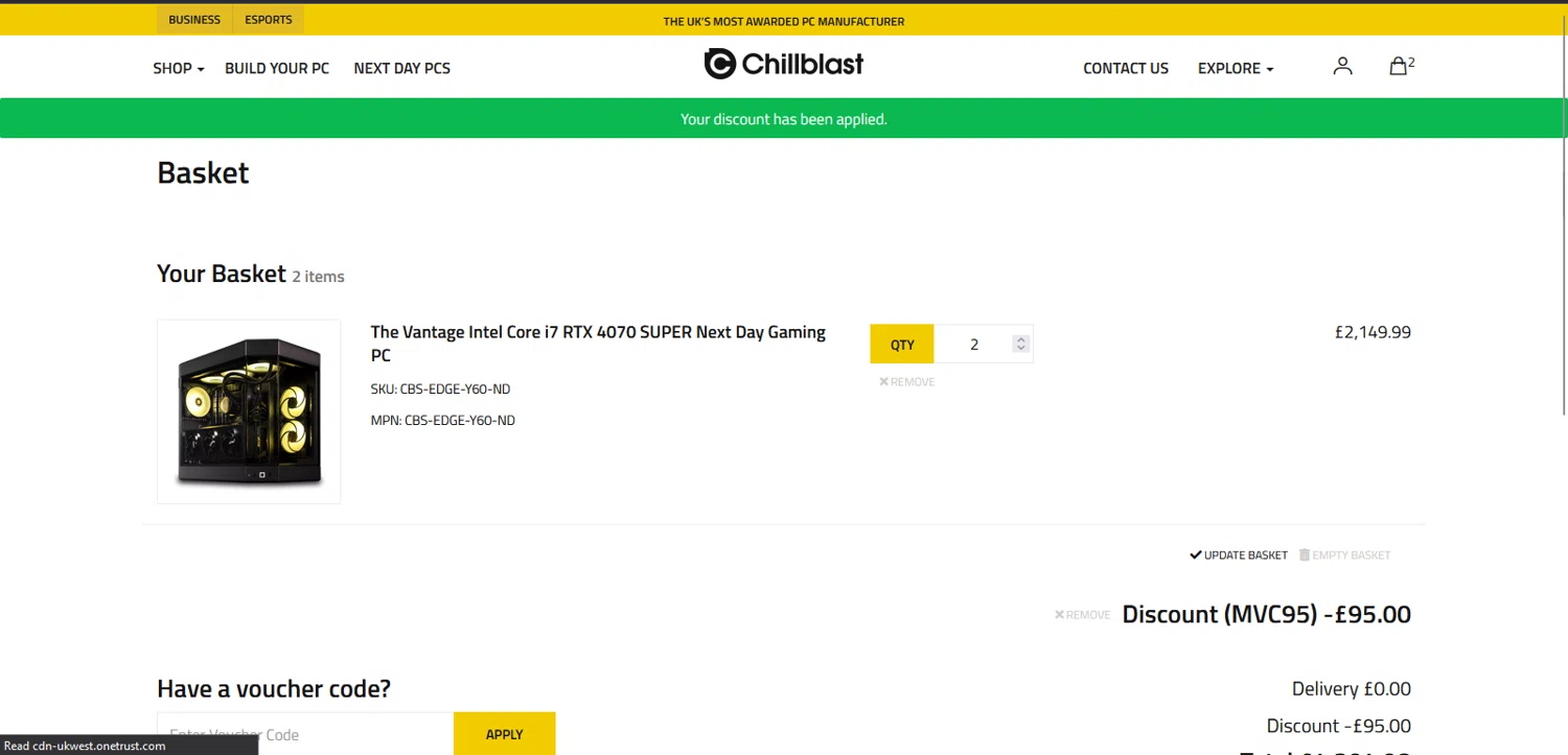 how to use Chillblast coupons